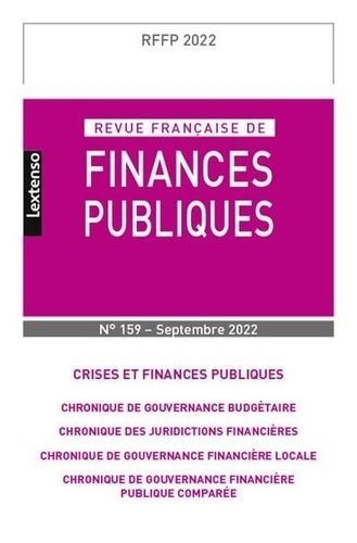 Revue Française De Finances Publiques N°159-2022