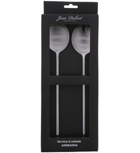 Jean Dubost - Couverts À Salade Anuradha Satiné  - Gris