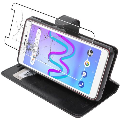 ebestStar - Etui Wiko Jerry 3 Coque Portefeuille PU Cuir, Noir [Dimensions PRECISES Smartphone : 148 x 72 x 9.1 mm, écran 5.45'']