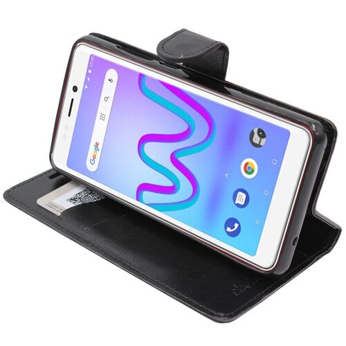 ebestStar - Etui Wiko Jerry 3 Coque Portefeuille PU Cuir, Noir [Dimensions PRECISES Smartphone : 148 x 72 x 9.1 mm, écran 5.45'']