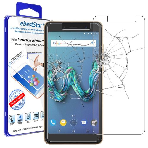 Ebeststar - Verre Trempé Wiko Tommy 3 Protection Ecran Anti Casse, Anti-Rayure, Pose Sans Bulles [Dimensions Precises Smartphone : 146 X 71.5 X 9.1 Mm, Écran 5'']