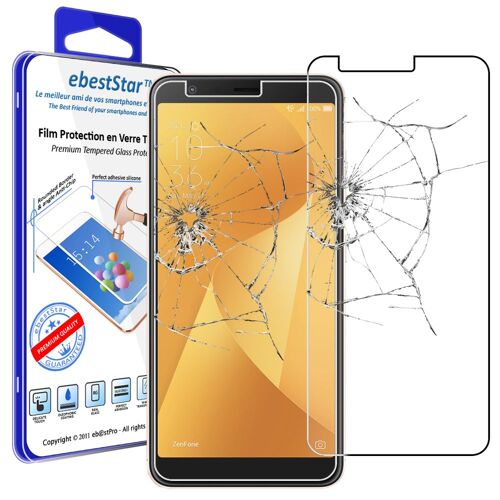 Ebeststar - Verre Trempé Asus Zenfone Max Plus (M1) Zb570tl Protection Ecran Anti Casse, Anti-Rayure, Pose Sans Bulles [Dimensions Precises Smartphone : 152.6 X 73 X 8.8 Mm, Écran 5.7'']