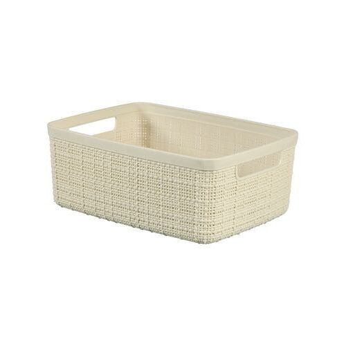 Curver - Panière en jute beige clair rectangulaire taille S 5 l  - Beige