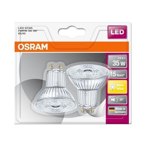 Osram - 2 Ampoules Spot Led 2,6w Blanc Chaud  - Blanc