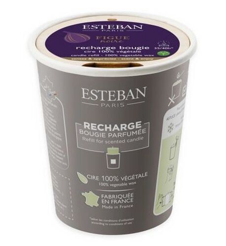Esteban Paris Parfums - Recharge pour bougie parfumée - Figue noire - Multicolore
