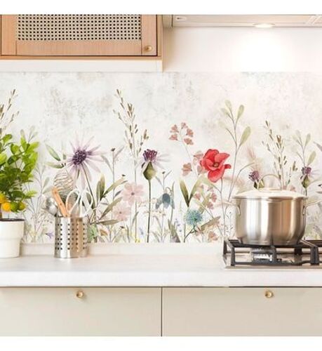 99Deco - Lot de 2 crÃ©dences ALU L120xH 50cm Herbier  - Multicolore