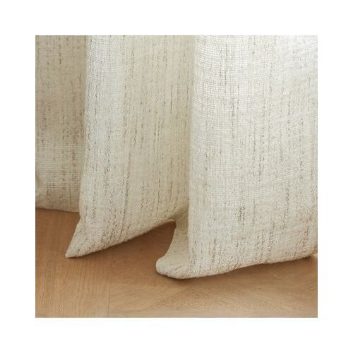 MADURA - Rideau Merybelle Tamisant en Jacquard effet tweed bouclé Blanc