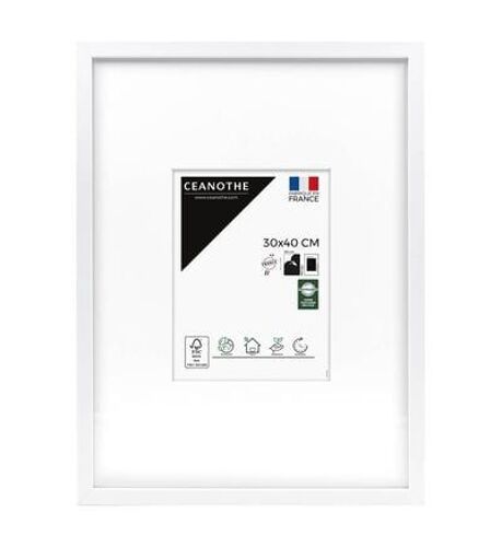 Ceanothe - Cadre photo Wild 30x40 cm - Blanc