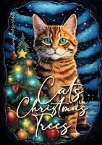 Cats In Christmas Trees Coloring Book For Adults