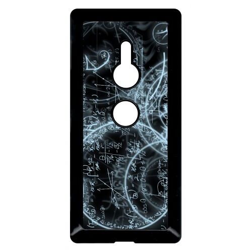 Coque Pour Smartphone - Calcul Ardoise Maths - Compatible Avec Sony Xperia Xz2 - Plastique - Bord Noir