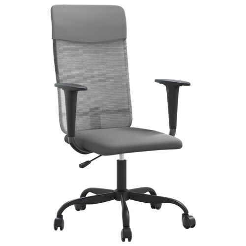 Chaise fauteuil siège de bureau informatique étude réglable en hauteur gris Helloshop26 02_0024067