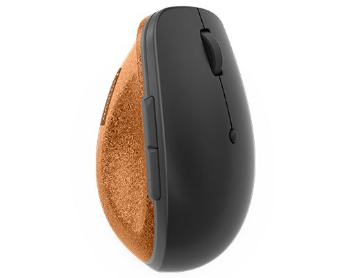 Lenovo Go - Souris - ergonomique - pour droitiers - bleu optique - 6 boutons - sans fil - 2.4 GHz - récepteur sans fil USB - gris, Liège - Pour la vente au détail