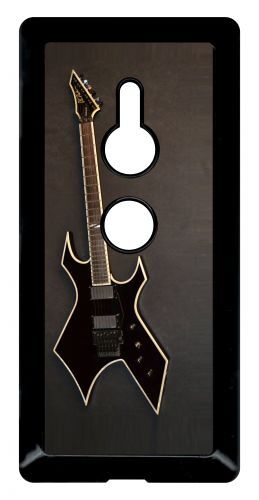 Coque Pour Smartphone - Guitare Rock N Roll - Compatible Avec Sony Xperia Xz2 - Plastique - Bord Noir