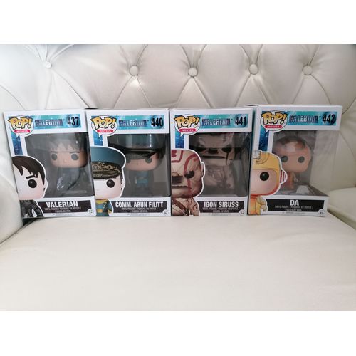 Série De 4 Figurines Funko Pop Movies - Valerian - Comm. Arun Filitt - Igon Siruss - Da - Valerian And The City Of A Thousand Planets - N° 437, 440, 441, 442