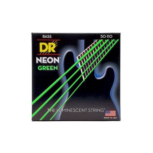 Dr Ngb-50 - Hi-Def Neon - Green, Jeu Guitare Basse, Heavy 50-110