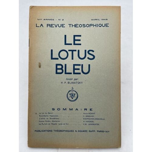 Le Lotus Bleu. N°2 De Avril 1948