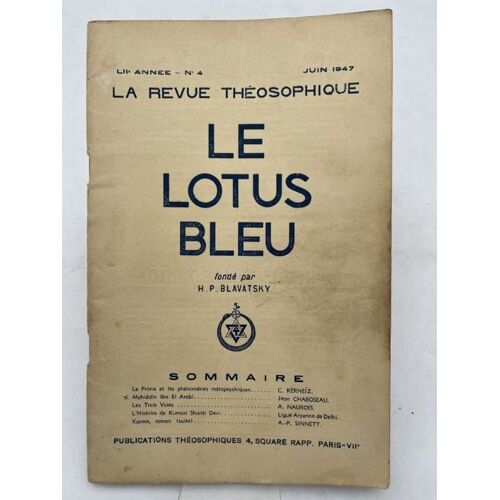 Le Lotus Bleu. N°4 De Juin 1947