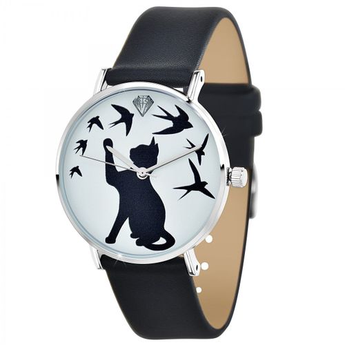 Montre Adeline Oiseaux Chat Élégante Sc Crystal