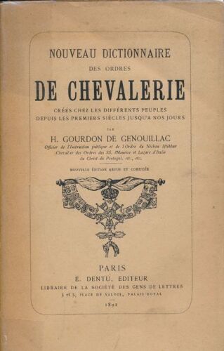 Nouveau Dictionnaire Des Oeuvres De Chevalerie