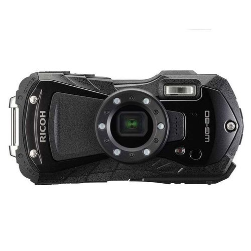 Appareil photo Compact Ricoh WG-80 Noir Appareil photo numérique - compact - 16.0 MP - 1080p - 5x zoom optique - sous-marin jusqu'à 14 m - noir