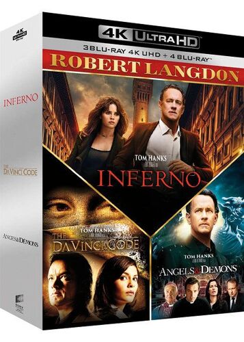 Robert Langdon - Da Vinci Code + Anges & Démons + Inferno - 4k Ultra Hd + Blu-Ray