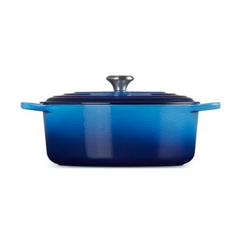 Cocotte ovale Fonte émaillée azur 29 cm 4,7 l