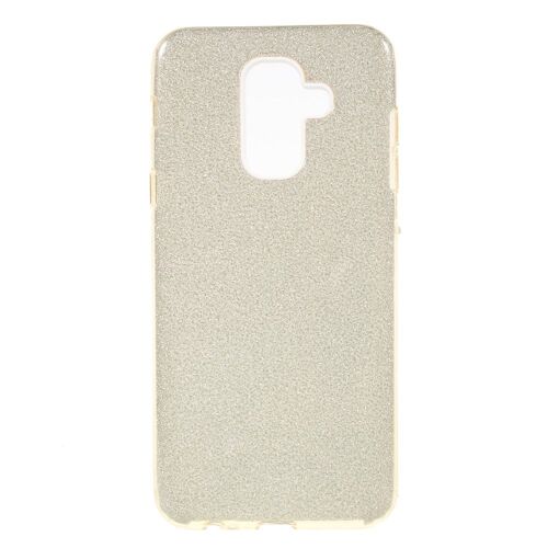 Coque souple Galaxy A6 2018 avec strass et paillettes coloris gold