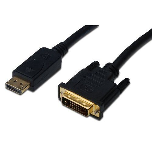 Digitus DisplayPort / DVI câble de raccordement [1x DisplayPort prise mâle - 1x DVI-prise mâle 24+1pol.] 1.80 m noir