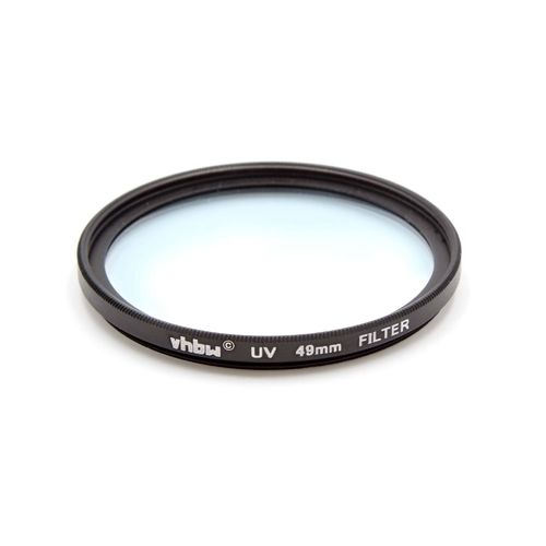 vhbw Filtre UV universel pour les objectifs d'appareil photo de filetage 49mm - Filtre de protection UV, noir