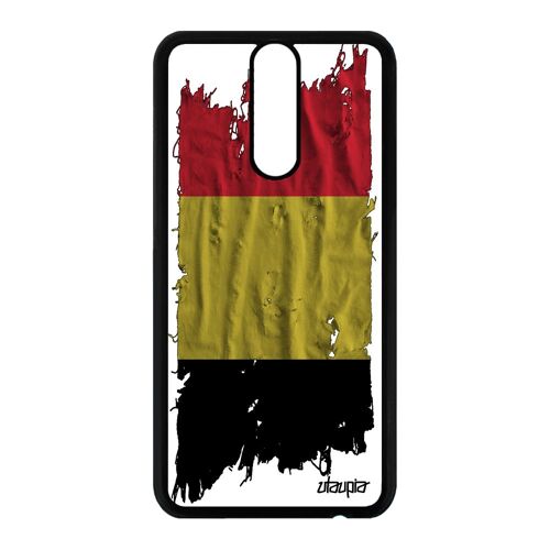 Coque silicone Huawei Mate 10 lite drapeau Belgique belge noir coupe du monde de