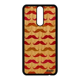 Coque Moustache Mate 10 Lite Bois Silicone Impression Smartphone Rouge De Huawei Mate 10 Lite