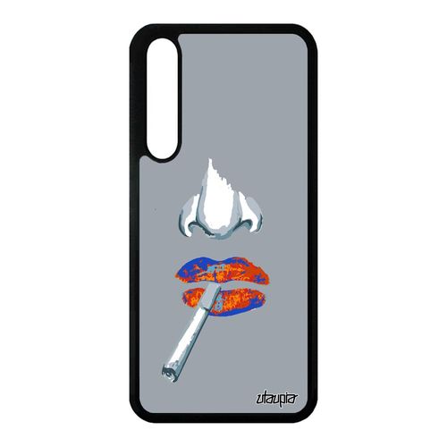 Coque Silicone Huawei P20 Pro Fumeur Design Artiste Smartphone Alu Femme Jaune A