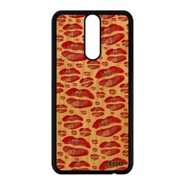 Coque Pour Mate 10 Lite Bois Silicone Smack Motif Telephone Rouge Femme A Huawei Mate 10 Lite