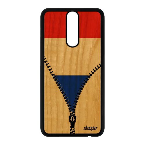 Coque Bois Huawei Mate 10 Lite Silicone Drapeau France Français Coupe Du Monde A
