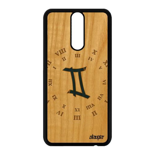 Coque Silicone Signe Gemeaux Pour Huawei Mate 10 Lite Bois Astrologique Portable