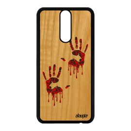 Coque Bois Empreinte Main Huawei Mate 10 Lite Silicone Smartphone Rouge Zombie A