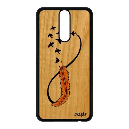 Coque Bois Silicone Infini Pour Mate 10 Lite Housse Sans Fin Oiseau Jaune Huawei Mate 10 Lite