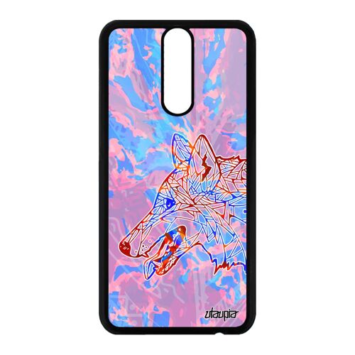 Coque Pour Huawei Mate 10 Lite Silicone Loup Tribal Tattoo Animaux Chien Mechant