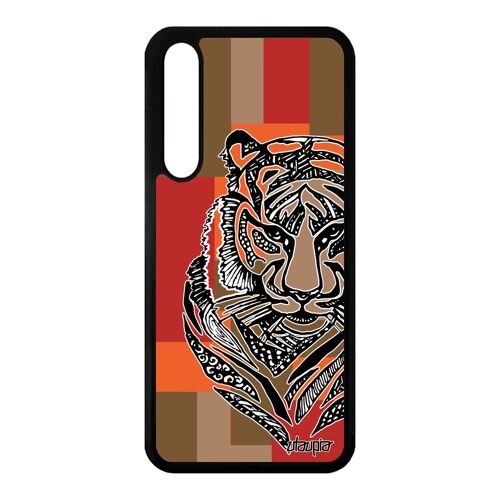 Coque Huawei P20 Pro Silicone Tigre Motif Jungle Tasmanie Carré Dessin Ethnique