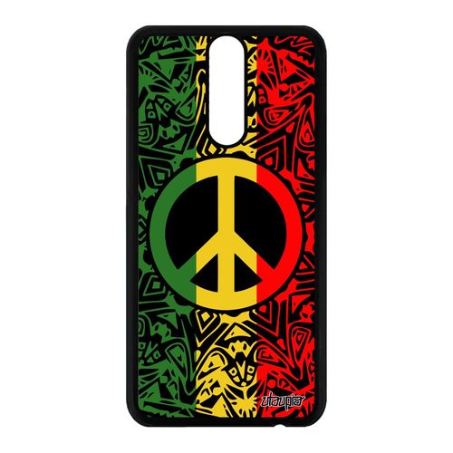Coque Mate 10 Lite Silicone Peace And Love Paix Et Amour Ragga & Jaune De Huawei Mate 10 Lite