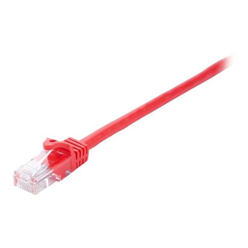 V7 - Cordon de raccordement - RJ-45 (M) pour RJ-45 (M) - 3 m - UTP - CAT 6 - moulé, sans crochet - rouge
