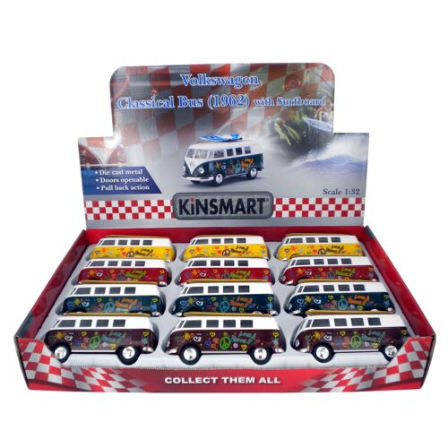 Van Vw Surf Métal 13cm - Modèle Aléatoire - Livraison À L'unité