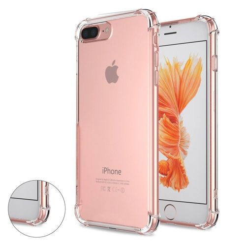 Coque iPhone 7 plus / iphone 8 plus |GARANTIE A VIE|, WELKOO® Coque iPhone 7 plus, Housse iphone 8 plus en Silicone renforcé Shockproof anti choc couleur transparente, souple et flexible. Compatible avec l'iphone 7 plus et l'iphone 8 plus.
