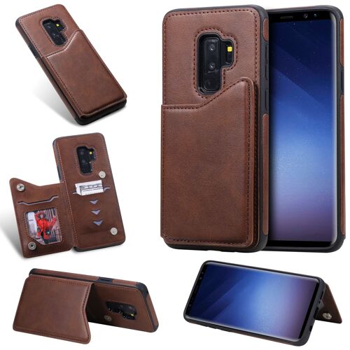 Coque Samsung Galaxy S9 Plus,Etui Pour Samsung Galaxy S9 Plus,Etui En Cuir Pour Samsung Galaxy S9 Plus,Convient A La Samsung Galaxy S9 Plus,Café