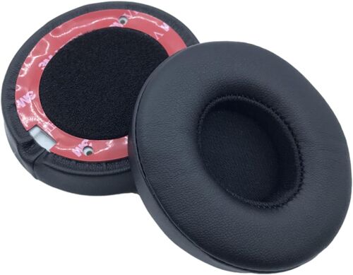 KAL-Paire De Coussinets D'Oreille De Remplacement, Coussinets D'Oreille Ronds, Couvre-Oreilles, Écouteurs Supra-Auriculaires Sans Fil, Écouteurs Supra-Auriculaires, Pour Beats Solo2 Solo3, Noir