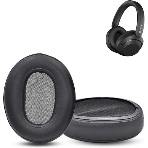 KAL-Wh-Xb900N Coussinets De Remplacement Compatibles Avec Les Casques Sony Wh-Xb900N Whxb900N (Cuir Protéiné/Mousse À Mémoire)