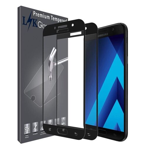 Samsung Galaxy A5 2017 Vitre Protection D'ecran En Verre Trempé Incassable Protection Integrale Full 3d Tempered Glass - Noir [Lot De 2 Pieces]