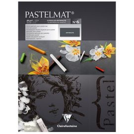 Clairefontaine Bloc Pastelmat N°6 30x40 12f Anthracite 360g