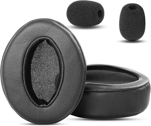 KAL-Remplacement Des Coussinets Compatible Avec Microsoft Lifechat Lx3000 Headset Coussinets D'Oreille En Cuir Protéiné Plus Doux/Mousse À Mémoire De Forme