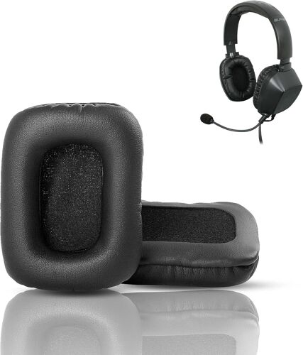 KAL-Coussinets Compatibles Avec Creative Sound Blaster Tactic 3D Alpha Casques Coussinets De Remplacement (Cuir De Protéine/Mousse À Mémoire)